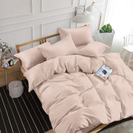 Комплект постельного белья SoundSleep Stripe Pudra сатин-страйп пудровый евро