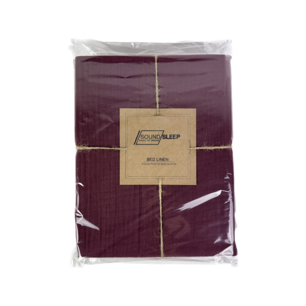 Простынь Muslin SoundSleep Burgundy бургунди 180х220 см Простынь Muslin SoundSleep Burgundy бургунди 180х220 см