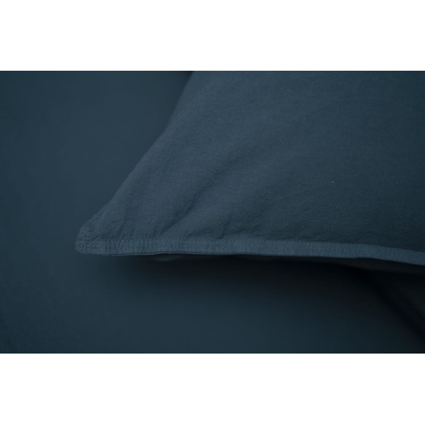 Комплект постельного белья SoundSleep Stonewash Adriatic dark blue семейный синий -
                                                        Фото 5