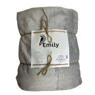 Плед велсофт Comfort Emily светло-серый 150х200 см