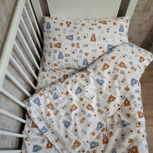 Комплект постільної білизни дитячий Sleeping bears SoundSleep фланель -
                                                        Фото 4