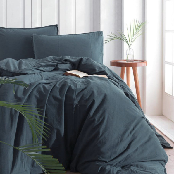 Комплект постельного белья SoundSleep Stonewash Adriatic Light Green семейный светло-зеленый