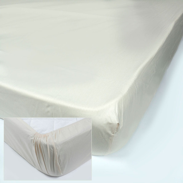 Простынь на резинке из ранфорса SoundSleep PR80R-Ran-104 Cream кремовая 160х200 см Простынь на резинке из ранфорса SoundSleep PR80R-Ran-104 Cream кремовая 160х200 см