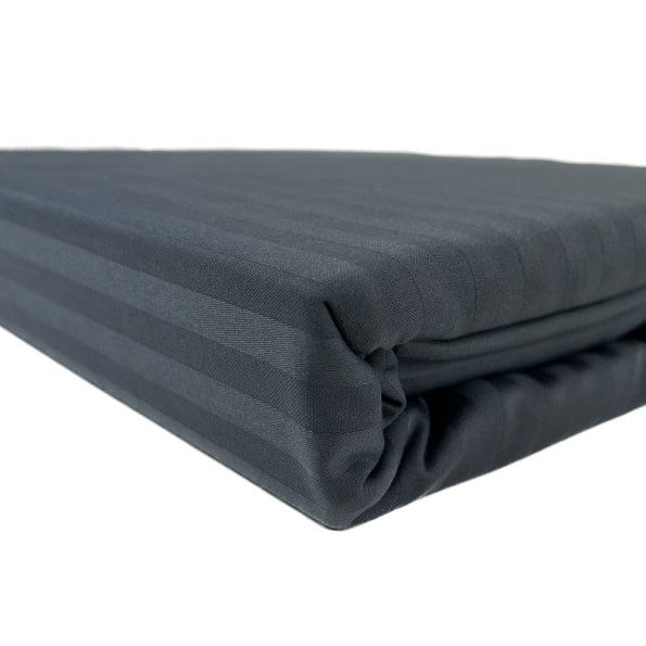 Комплект постільної білизни SoundSleep Stripe Dark Grey сатин-страйп темно-сірий сімейний -
                                                        Фото 3