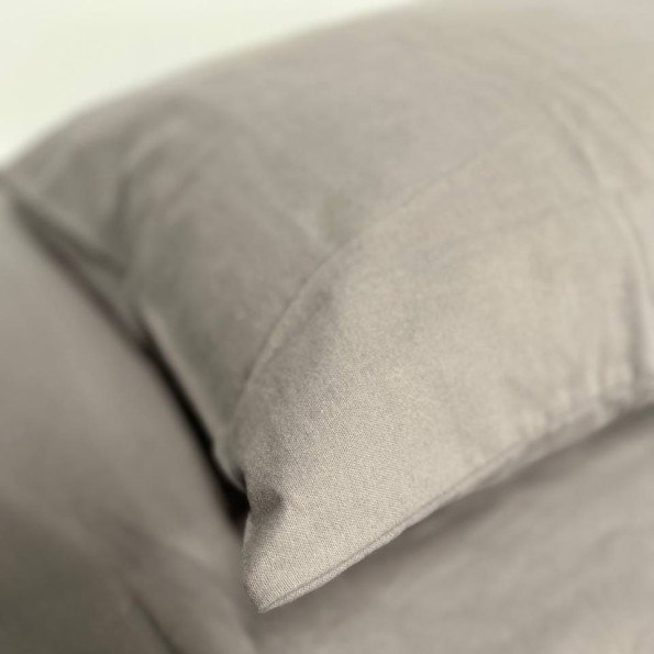 Наволочка фланелева Delicacy SoundSleep сіра 50х70 см -
                                                        Фото 2