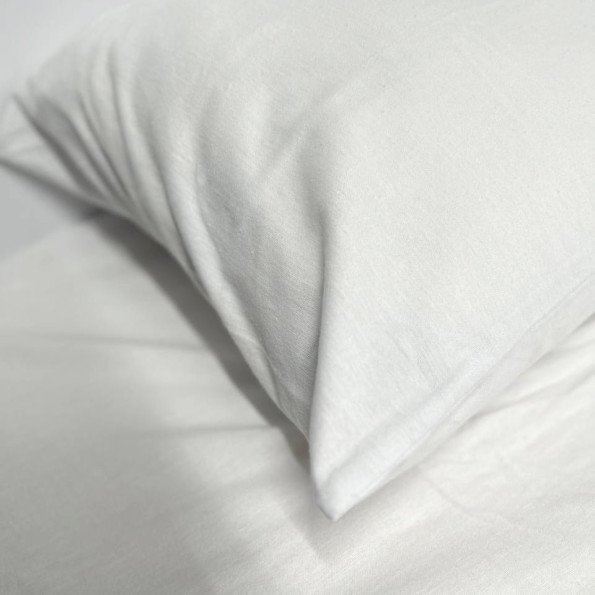 Простынь на резинке фланелевая Delicacy SoundSleep белая 90х200 см -
                                                        Фото 3