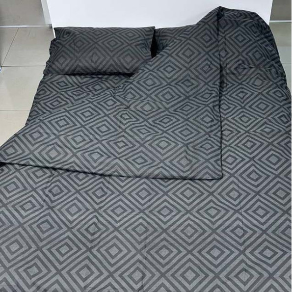 Комплект постільної білизни Rhomb Black SoundSleep бязь євро -
                                                        Фото 3