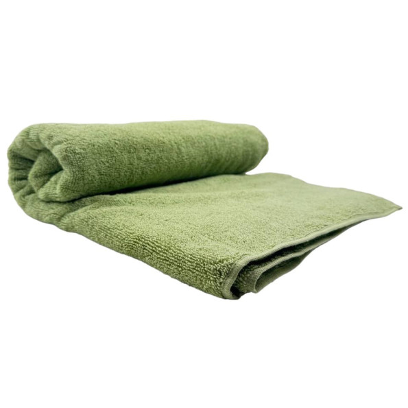 Рушник махровий з петелькою SoundSleep Delicat олива 50х90 см -
                                                        Фото 2