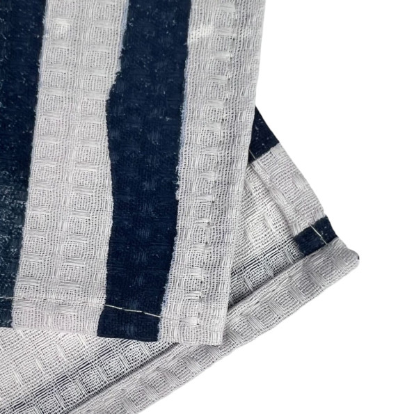 Полотенце кухонное вафельное SoundSleep Stripes серо-синие 34х60 см -
                                                        Фото 3
