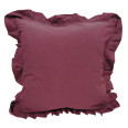 Наволочка декоративная с рюшами Stonewash Burgundy SoundSleep бургунди 45х45 см