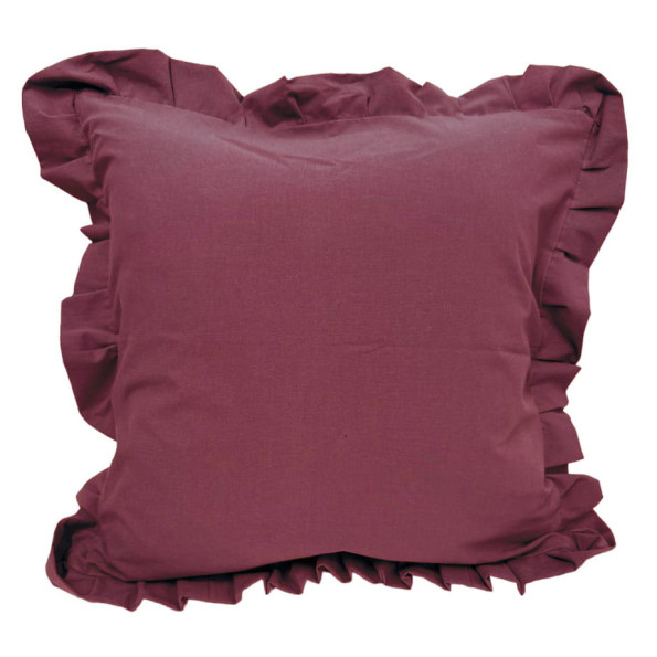 Наволочка декоративная с рюшами Stonewash Burgundy SoundSleep бургунди 45х45 см Наволочка декоративная с рюшами Stonewash Burgundy SoundSleep бургунди 45х45 см