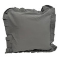 Наволочка декоративная с рюшами Stonewash Dark Gray SoundSleep 45х45 см