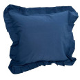 Наволочка декоративная с рюшами Stonewash Dark Blue SoundSleep 45х45 см