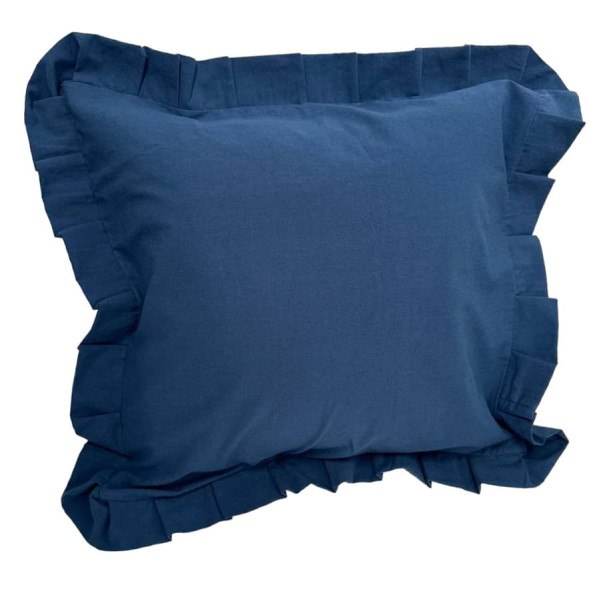 Наволочка декоративная с рюшами Stonewash Dark Blue SoundSleep 45х45 см Наволочка декоративная с рюшами Stonewash Dark Blue SoundSleep 45х45 см