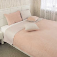 Покривало велюрове стьобане Tenderness SoundSleep пудра 220х240 см