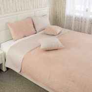Покрывало велюровое стеганое Tenderness SoundSleep пудра 220х240 см