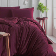 Комплект постельного белья SoundSleep Stonewash евро бургунди Комплект постельного белья SoundSleep Stonewash евро бургунди