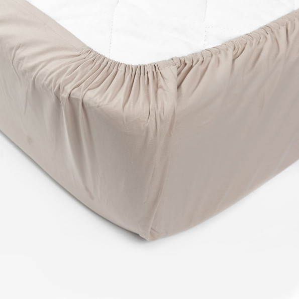 Простынь на резинке SoundSleep Mokko ранфорс 90х200 см мокко -
                                                        Фото 2