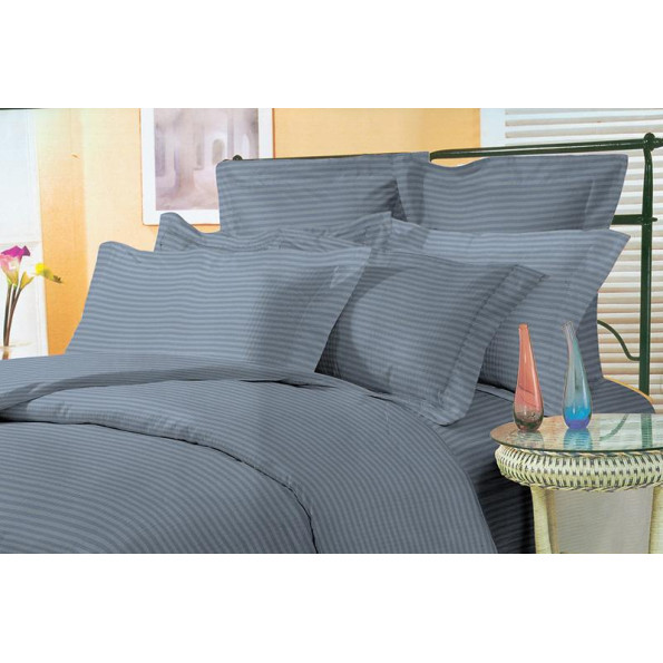Комплект наволочок з кантом Stripe Graphite SoundSleep сатин-страйп графіт 50х70 см Комплект наволочок з кантом Stripe Graphite SoundSleep сатин-страйп графіт 50х70 см