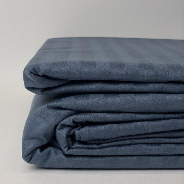 Комплект постельного белья Stripe Graphite SoundSleep сатин-страйп графит евро -
                                                        Фото 2