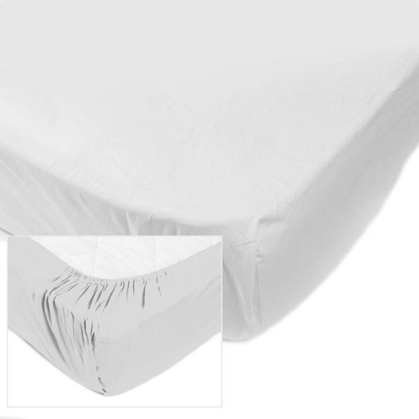 Простынь на резинке SoundSleep Dyed White ранфорс 180x200 см