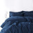 Комплект постільної білизни SoundSleep Stonewash Adriatic євро dark blue синій