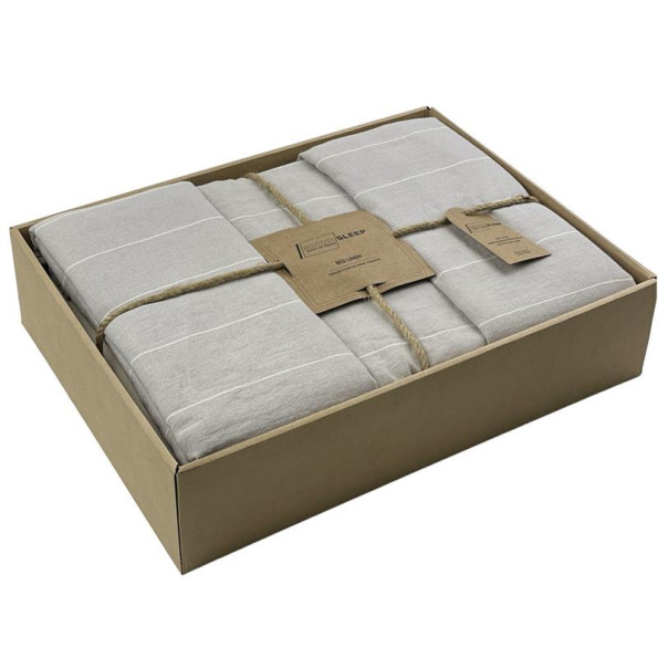Комплект постільної білизни SoundSleep Stonewash AURA OPAL GREY сірий євро -
                                                        Фото 6