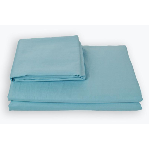 Простирадло на гумці SoundSleep Shine сатин sky blue блакитне 160х200 см Простирадло на гумці SoundSleep Shine сатин sky blue блакитне 160х200 см