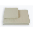 Простынь на резинке SoundSleep Shine сатин beige бежевая 140х200 см