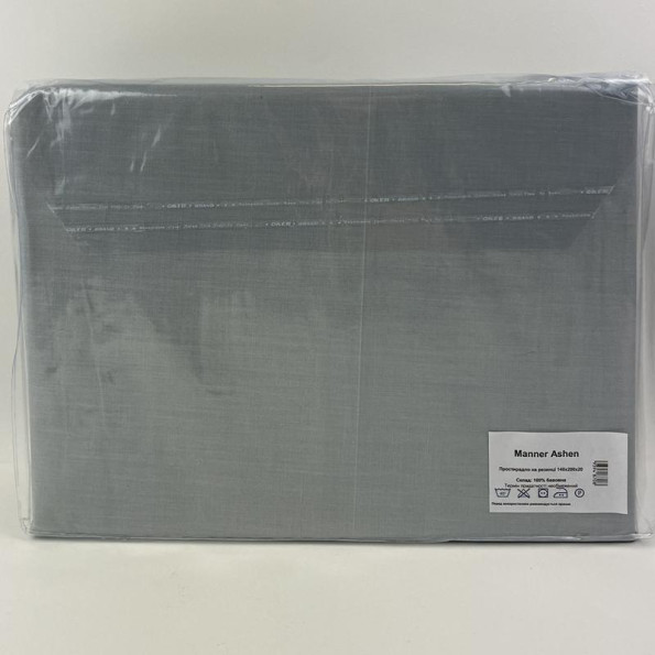 Простирадло на гумці Manner Аshen SoundSleep бязь 160х200 см -
                                                        Фото 6