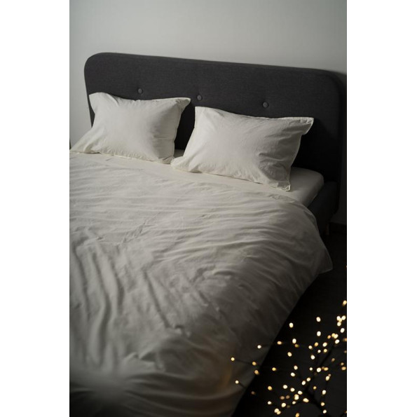 Комплект постільної білизни SoundSleep Stonewash Adriatic євро milky молочний -
                                                        Фото 2
