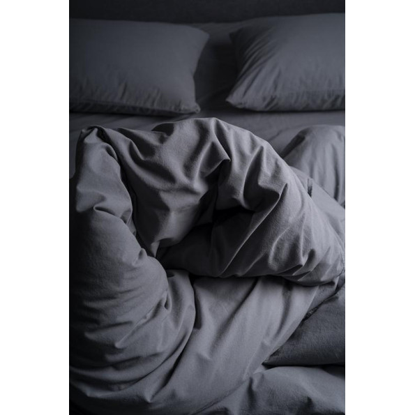 Комплект постільної білизни SoundSleep Stonewash Adriatic євро dark gray сірий -
                                                        Фото 4
