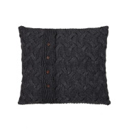 Вязаная наволочка Varanassi SoundSleep графит 45х45 см