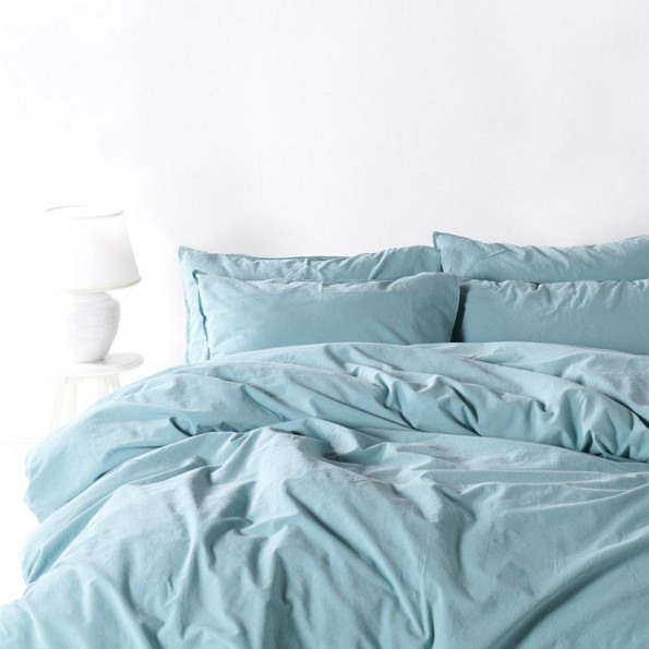 Комплект постільної білизни SoundSleep Stonewash Adriatic євро pastel mint м'ятний Комплект постільної білизни SoundSleep Stonewash Adriatic євро pastel mint м'ятний