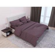 Наволочка с кантом Stripe Solar SoundSleep сатин-страйп шоколад 50х70 см