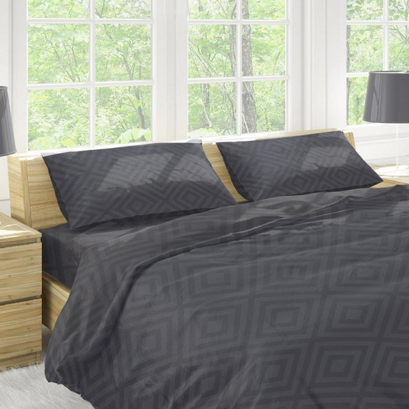 Комплект постельного белья Manner Graphite SoundSleep бязь евро -
                                                        Фото 2