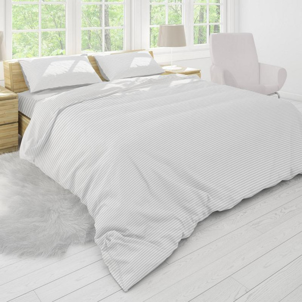Комплект постільної білизни Stripy White SoundSleep бязь євро