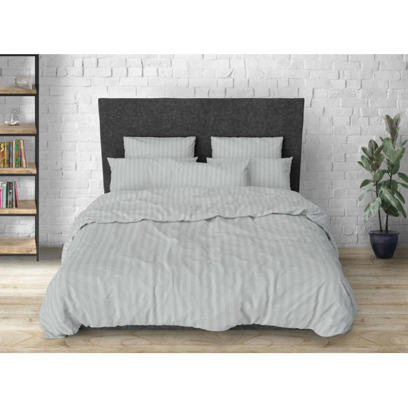 Простирадло на гумці Stripy Grey SoundSleep бязь 90х200 см -
                                                        Фото 5