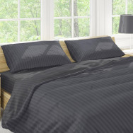 Простирадло на гумці Stripy Graphite SoundSleep бязь 90х200 см