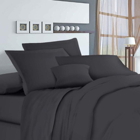 Простирадло на гумці Manner Graphite SoundSleep бязь 90х200 см -
                                                        Фото 4