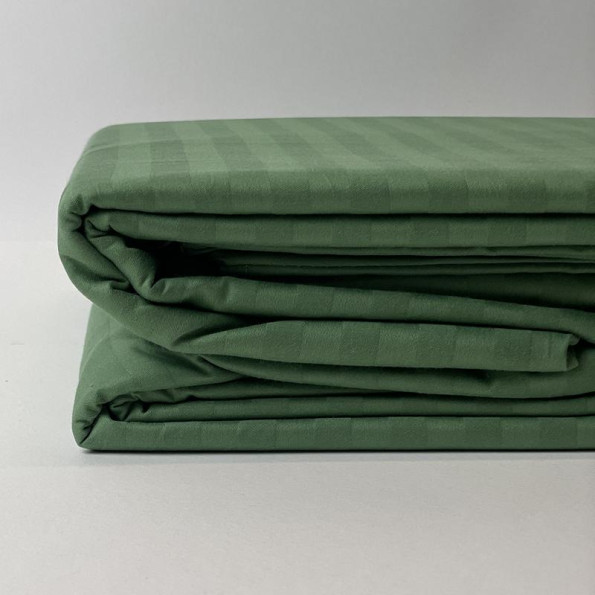Комплект постільної білизни Stripe Olive SoundSleep сатин-страйп оливковий євро -
                                                        Фото 3