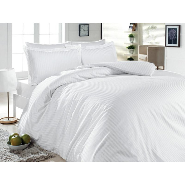 Підковдра SoundSleep готель сатин-страйп біла 145х210 см