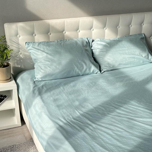 Комплект постельного белья Fiber Marine Stripe Emily микрофибра голубой полуторный -
                                                        Фото 5