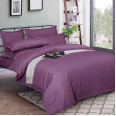 Комплект постільної білизни Fiber Lilac Stripe Emily мікрофібра ліловий євро