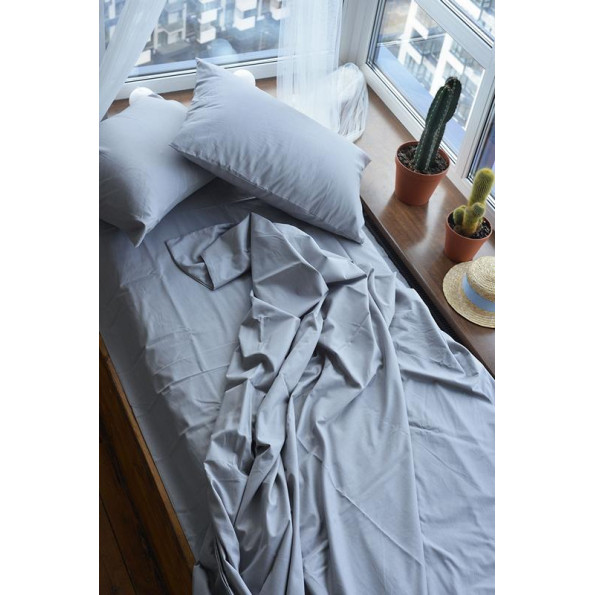 Комплект постільної білизни ранфорс євро SoundSleep Dyed Grey