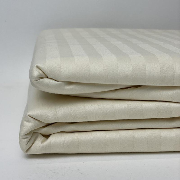 Комплект постільної білизни Stripe Beige SoundSleep сатин-страйп бежевий євро -
                                                        Фото 5