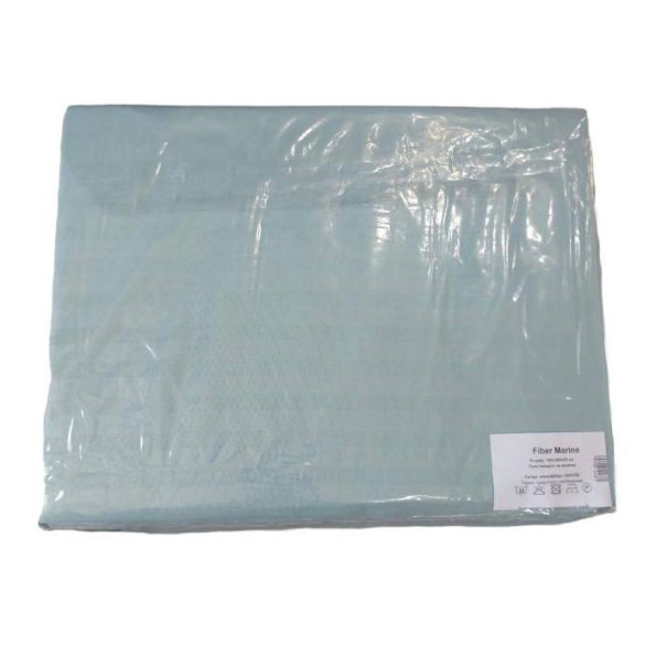 Простынь на резинке Fiber Marine Stripe Emily микрофибра голубой 160х200 см -
                                                        Фото 5