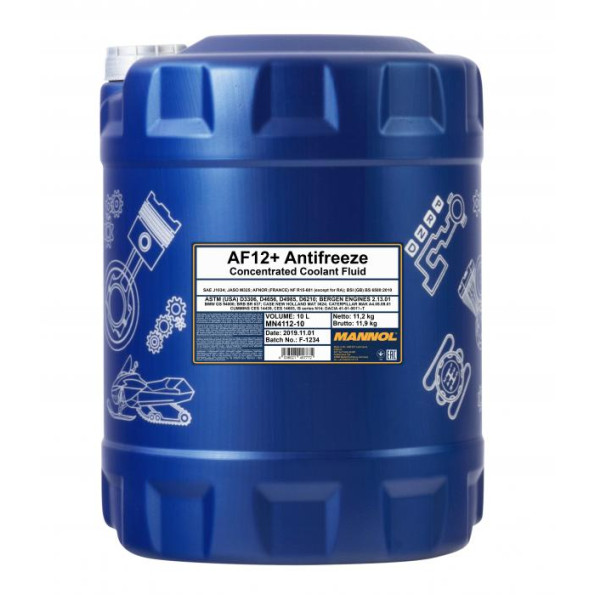 Антифриз MANNOL Longlife Antifreeze AF12 + 10 л.