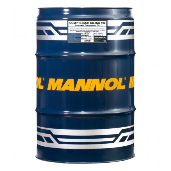 Компресорне масло MANNOL Compressor Oil ISO 100 208 л.