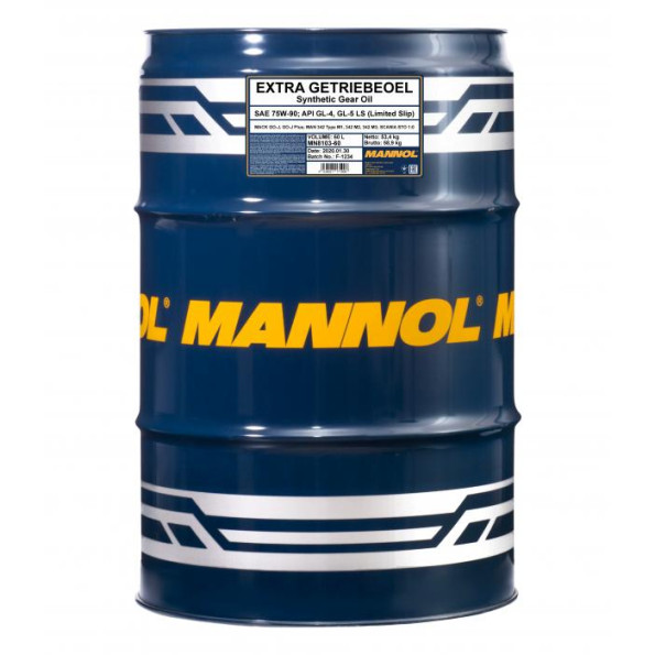 Трансмісійне масло MANNOL Extra 75W90 GL 5 Getriebeoel 60 л.